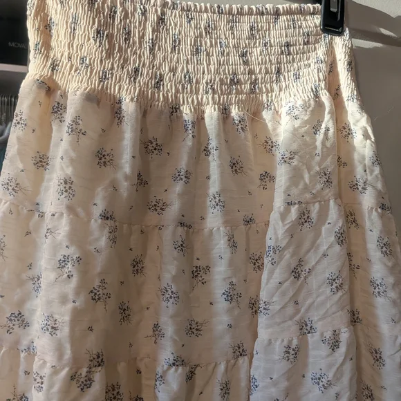 Altar'd State Cream Maxi Skirt with Blue Floral Print - Picture 5 of 10